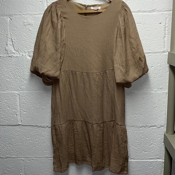 Andree By Unit Dress puffer sleeve dress size medium - Picture 3 of 8